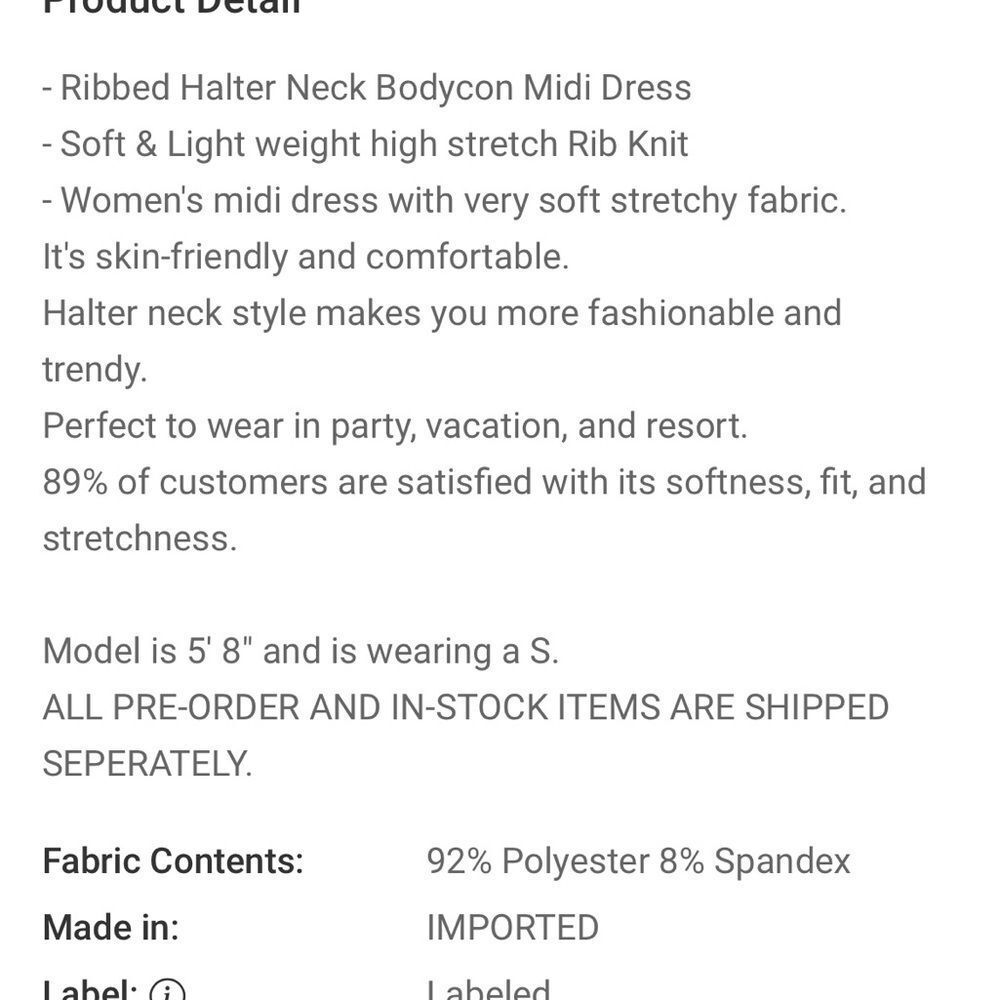 Ribbed halter sundress.